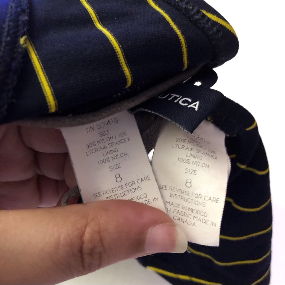 Nautica Striped Halter Bandeau Bikini Swim Set - Picture 7 of 7